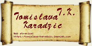 Tomislava Karadžić vizit kartica